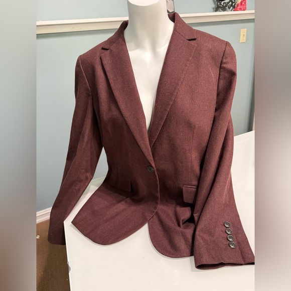 Lands' End Women's Brown Wool Blazer - Picture 1 of 6